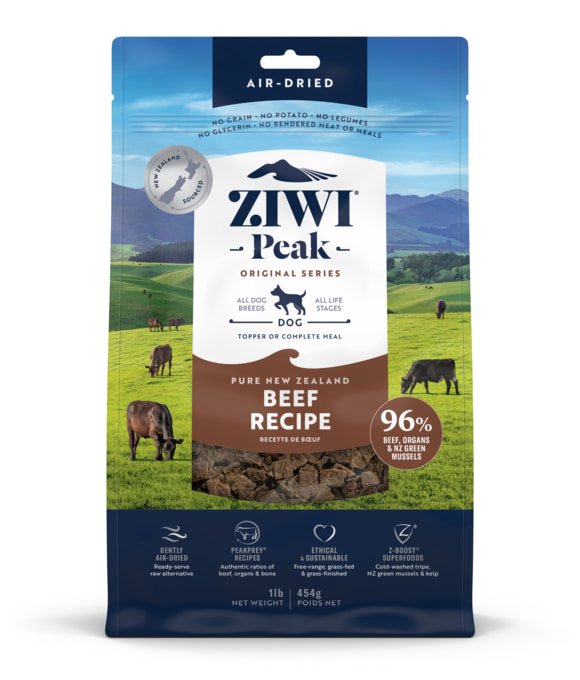 ZIWI Peak Air-Dried Beef Dog Food – 454g