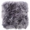 Genuine Sheepskin Cushion Cover – Dark Grey