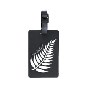 Hallifax Silver Fern Luggage Tag – Black