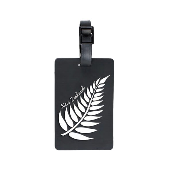 Hallifax Silver Fern Luggage Tag – Black