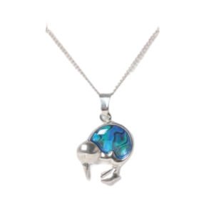 Hallifax Abalone Shell Kiwi Necklace
