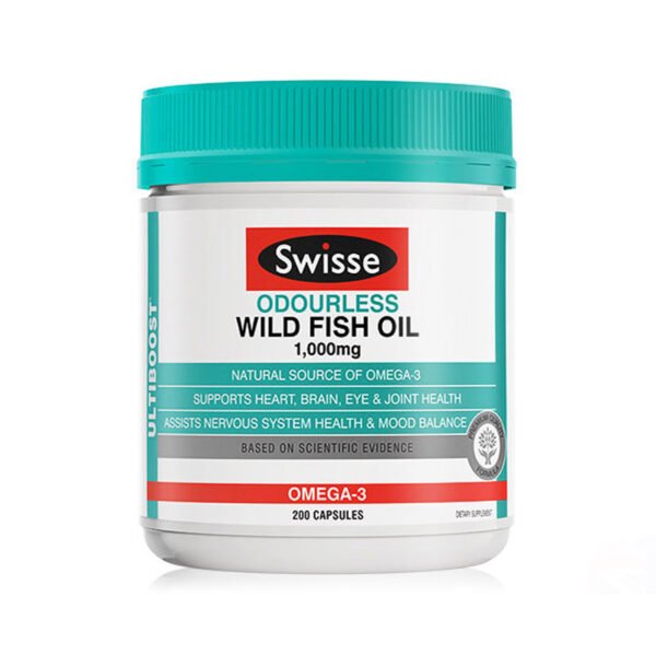 Swisse Ultiboost Odourless Wild Fish Oil 1000mg – 200 Capsules