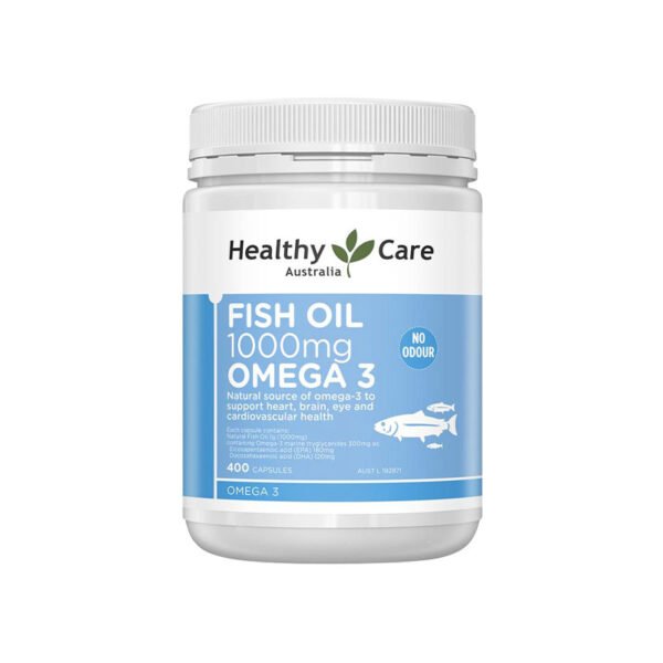 Healthy Care Fish Oil 1000mg Omega 3 – 400 Capsules